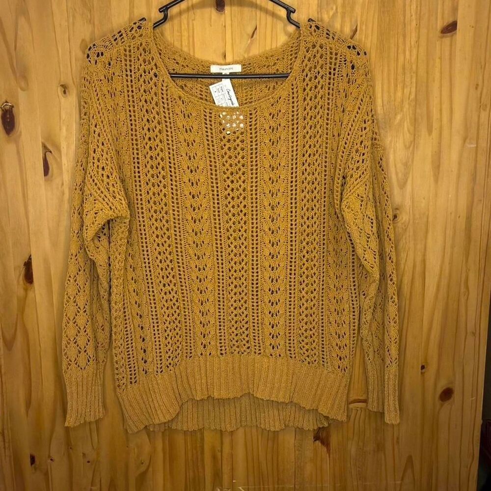 Maurices Women's Yellow and Tan Jumper